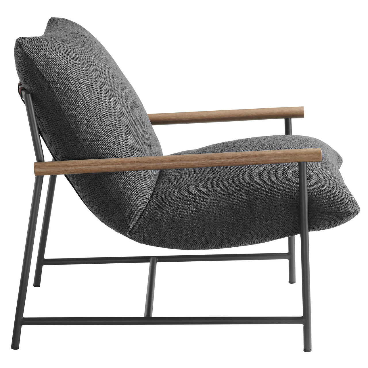 Bo Peep Alfresco Boucle Lounge Chair, Charcoal