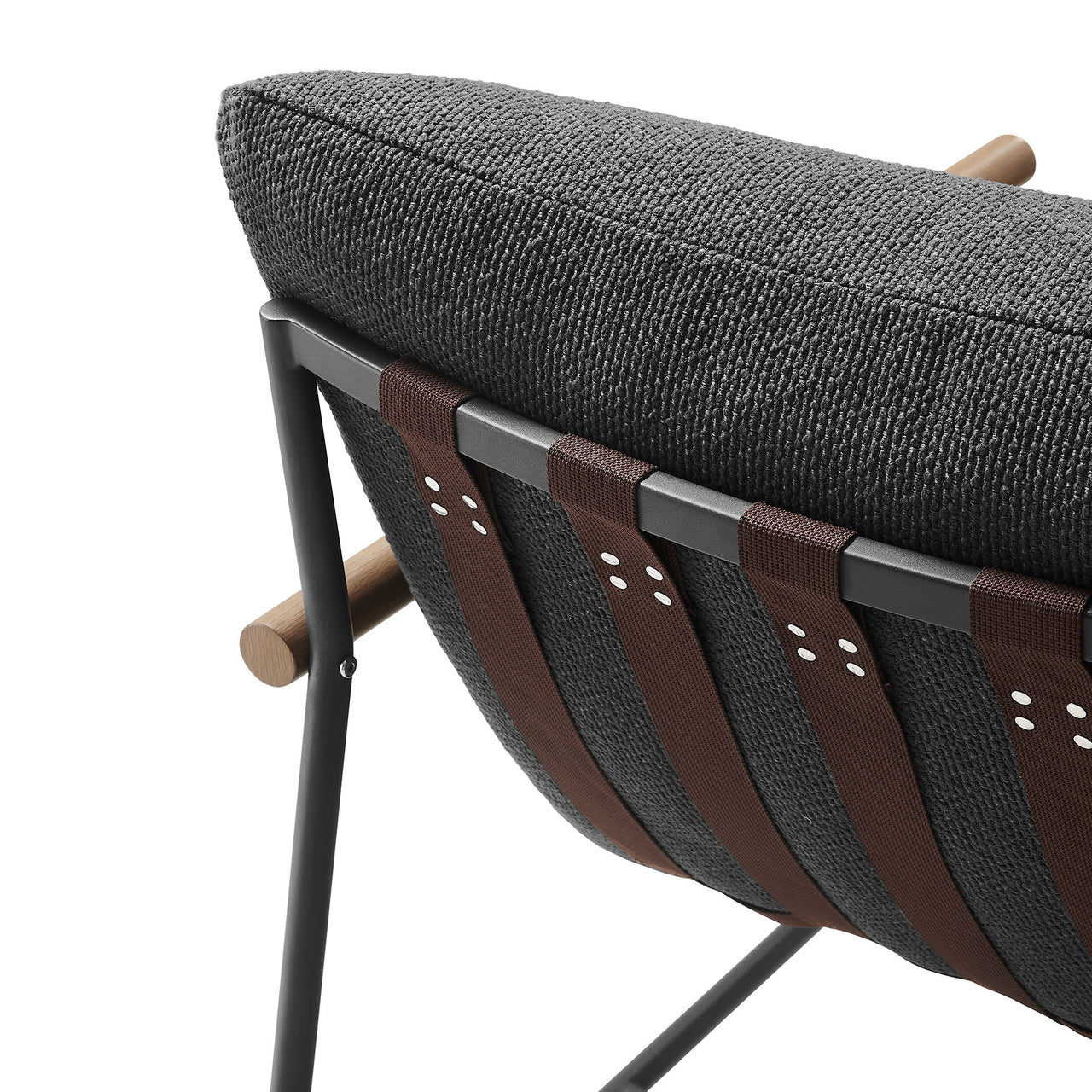 Bo Peep Alfresco Boucle Lounge Chair w/ Ottoman, Charcoal