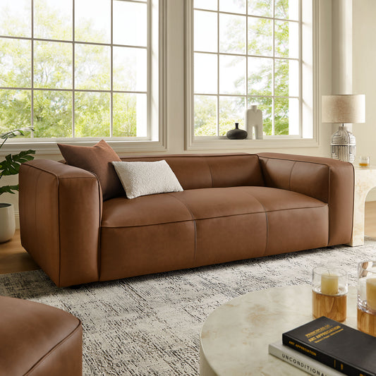 Ardyn Eco-Leather Sofa, Coffee