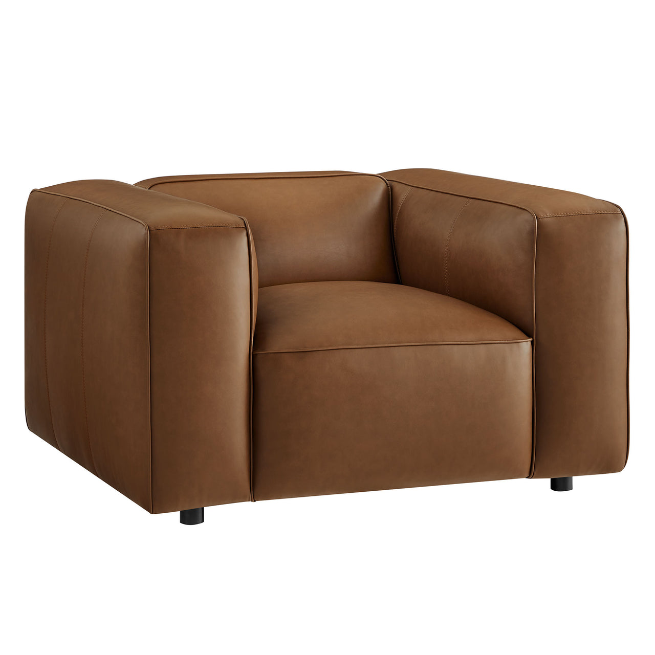 Ardyn Eco-Leather Armchair, Coffee