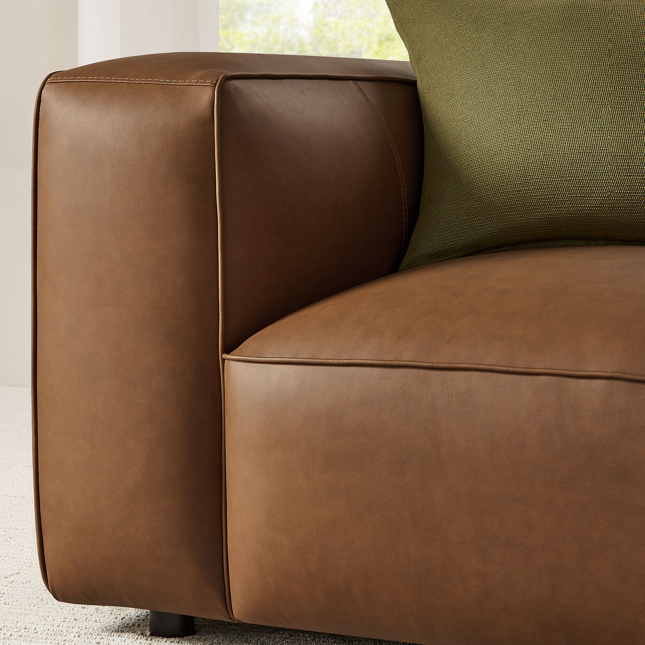 Ardyn Eco-Leather Armchair, Coffee