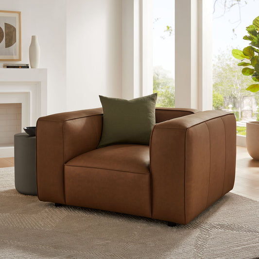 Ardyn Eco-Leather Armchair, Coffee