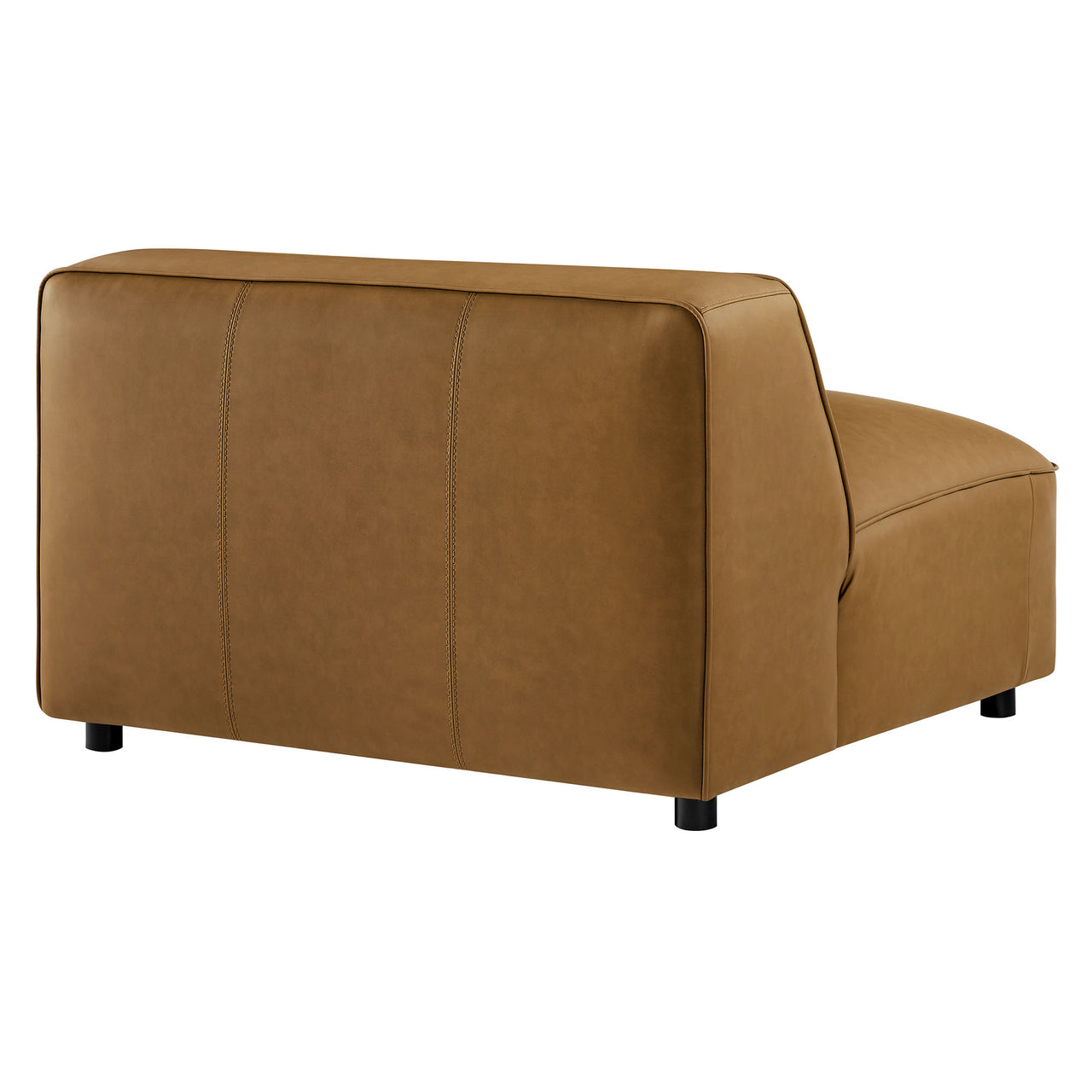 Ardyn Eco-Leather Armless Chair | Modular Sectional Component, Camel