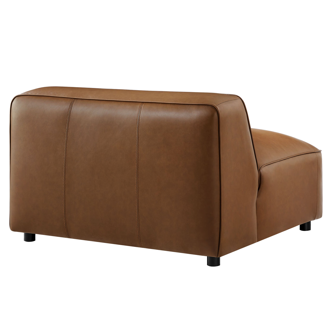 Ardyn Eco-Leather Armless Chair | Modular Sectional Component, Coffee