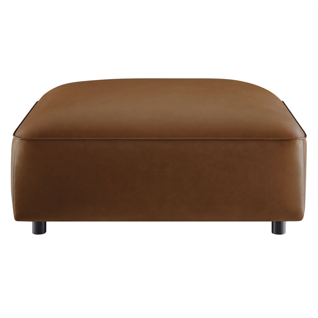 Ardyn Eco-Leather Ottoman | Modular Sectional Component, Coffee