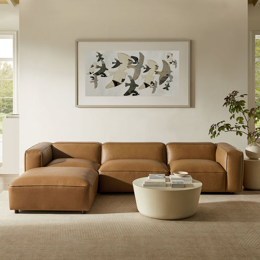 Ardyn 4-Piece Eco-Leather Modular Sectional, Camel