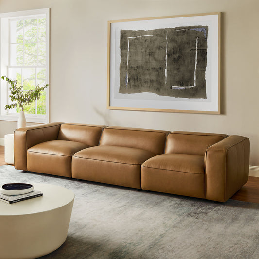 Ardyn 3-Piece Eco-Leather Modular Sectional, Camel