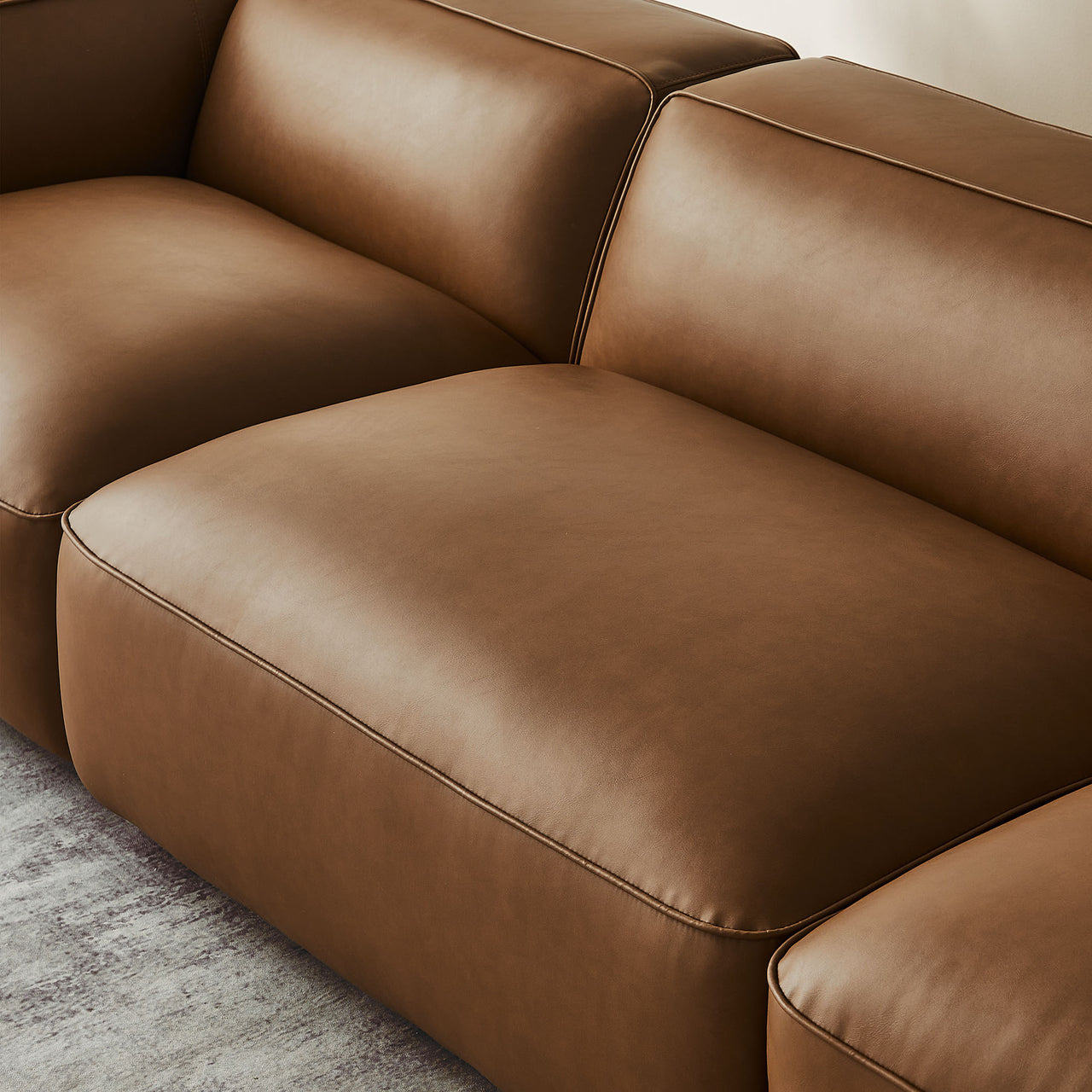 Ardyn 3-Piece Eco-Leather Modular Sectional, Coffee