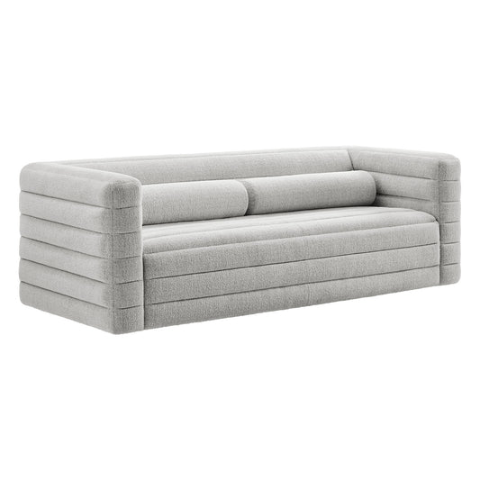 Convey Boucle Sofa, Light Gray