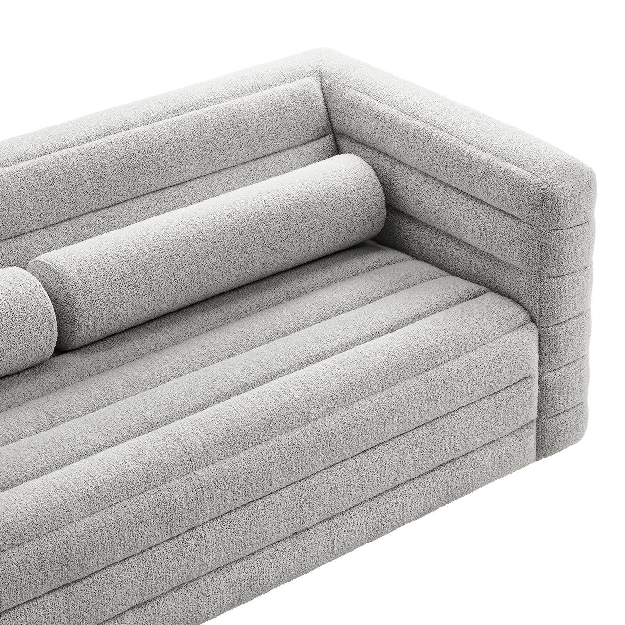 Convey Boucle Sofa, Light Gray