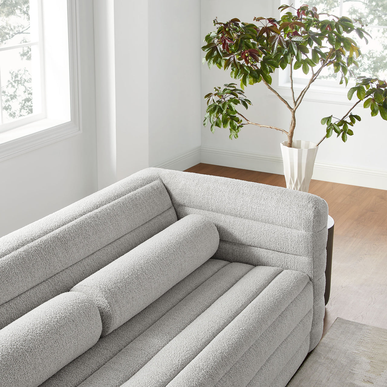 Convey Boucle Sofa, Light Gray