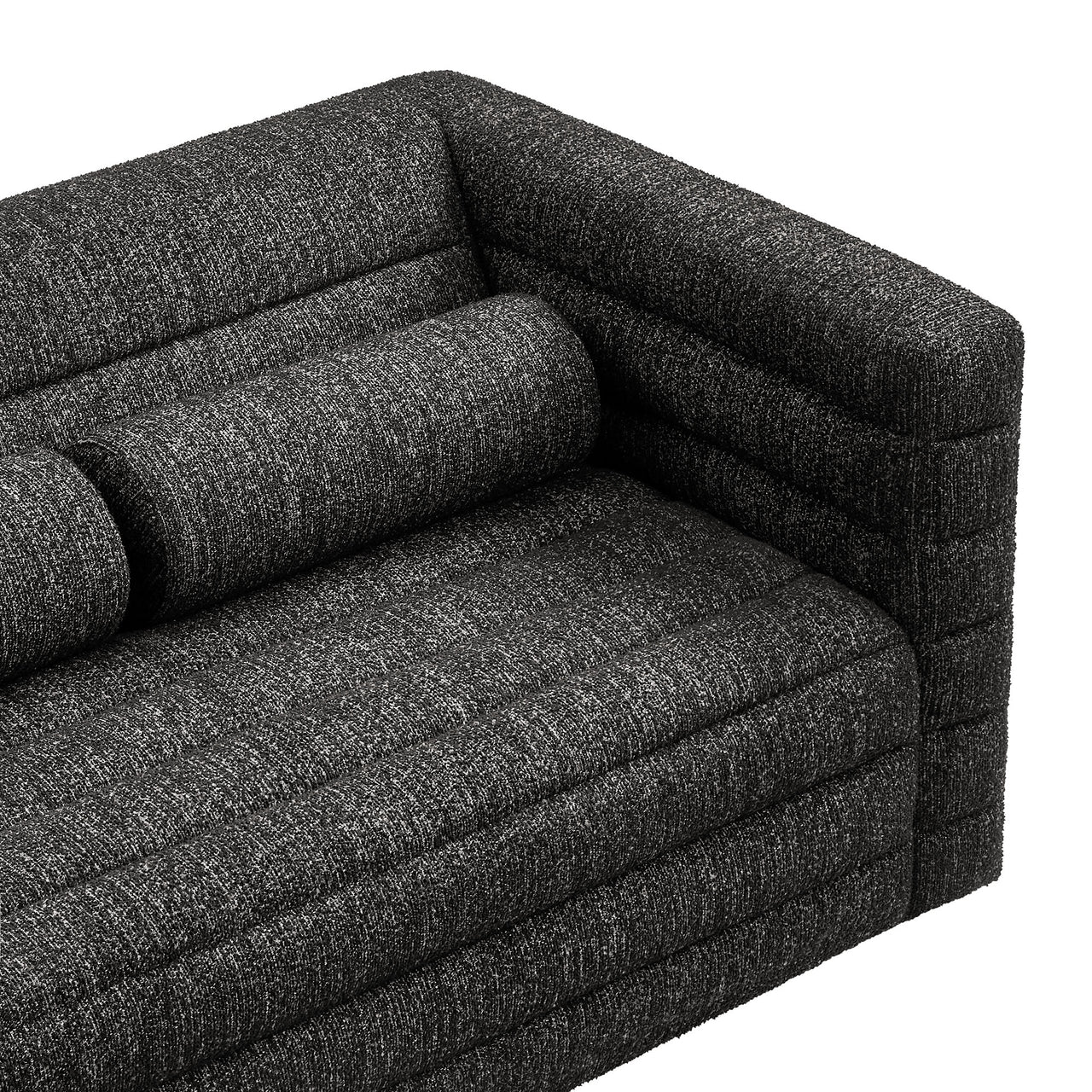 Convey Boucle Loveseat, Charcoal