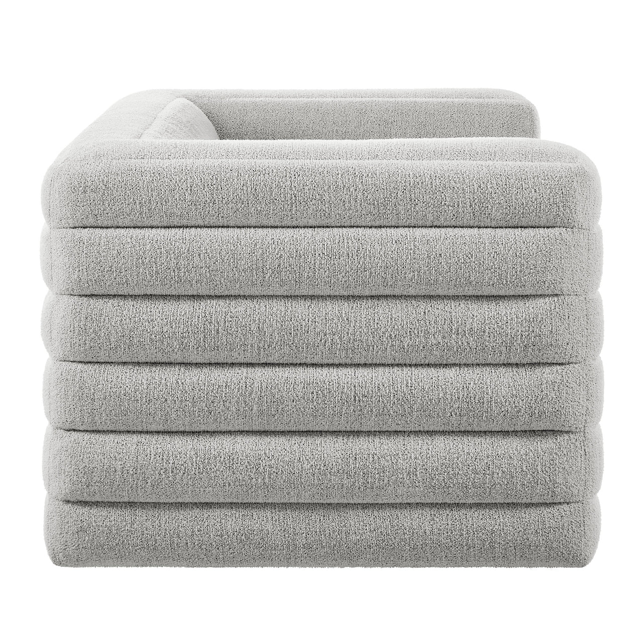 Convey Boucle Loveseat, Light Gray