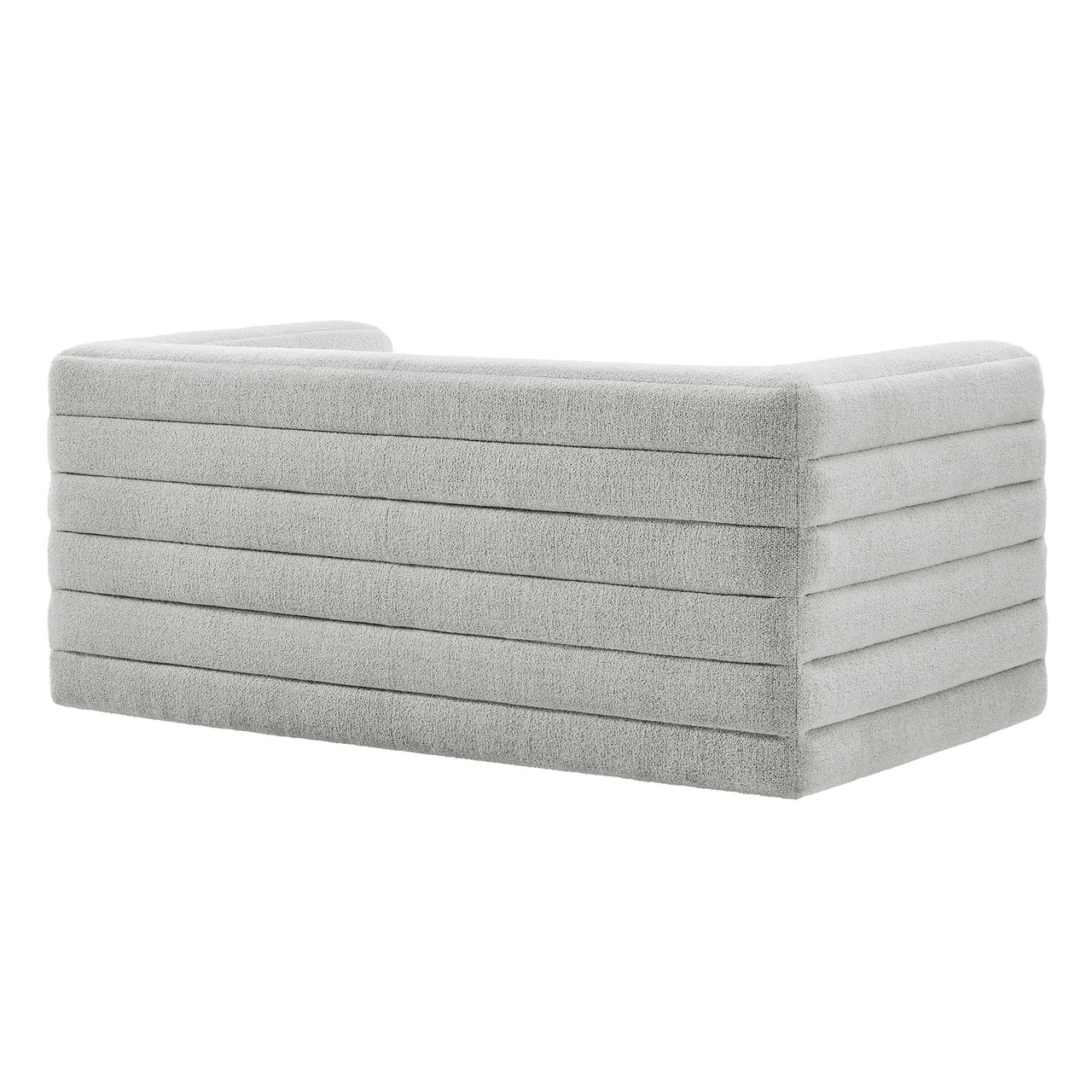 Convey Boucle Loveseat, Light Gray