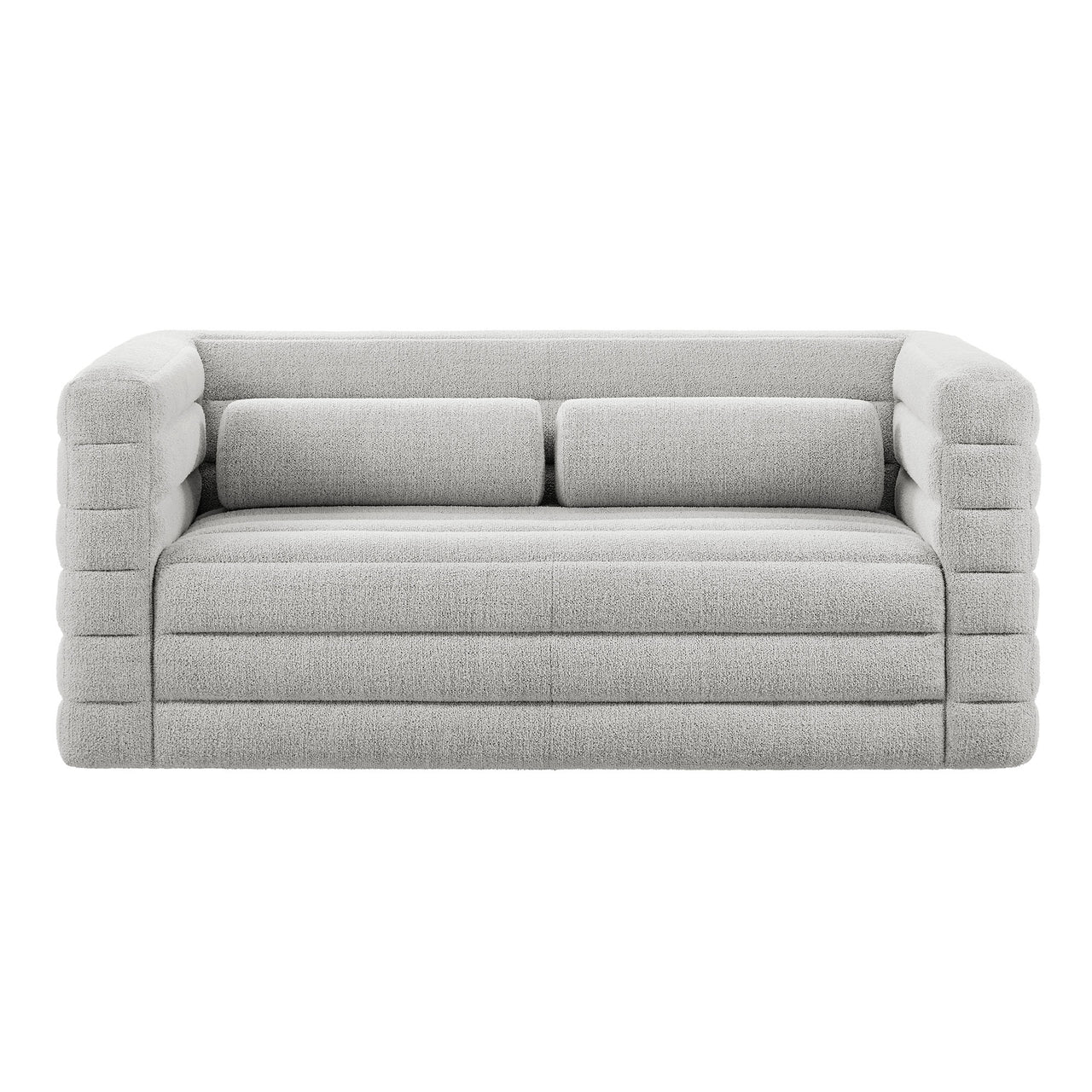 Convey Boucle Loveseat, Light Gray