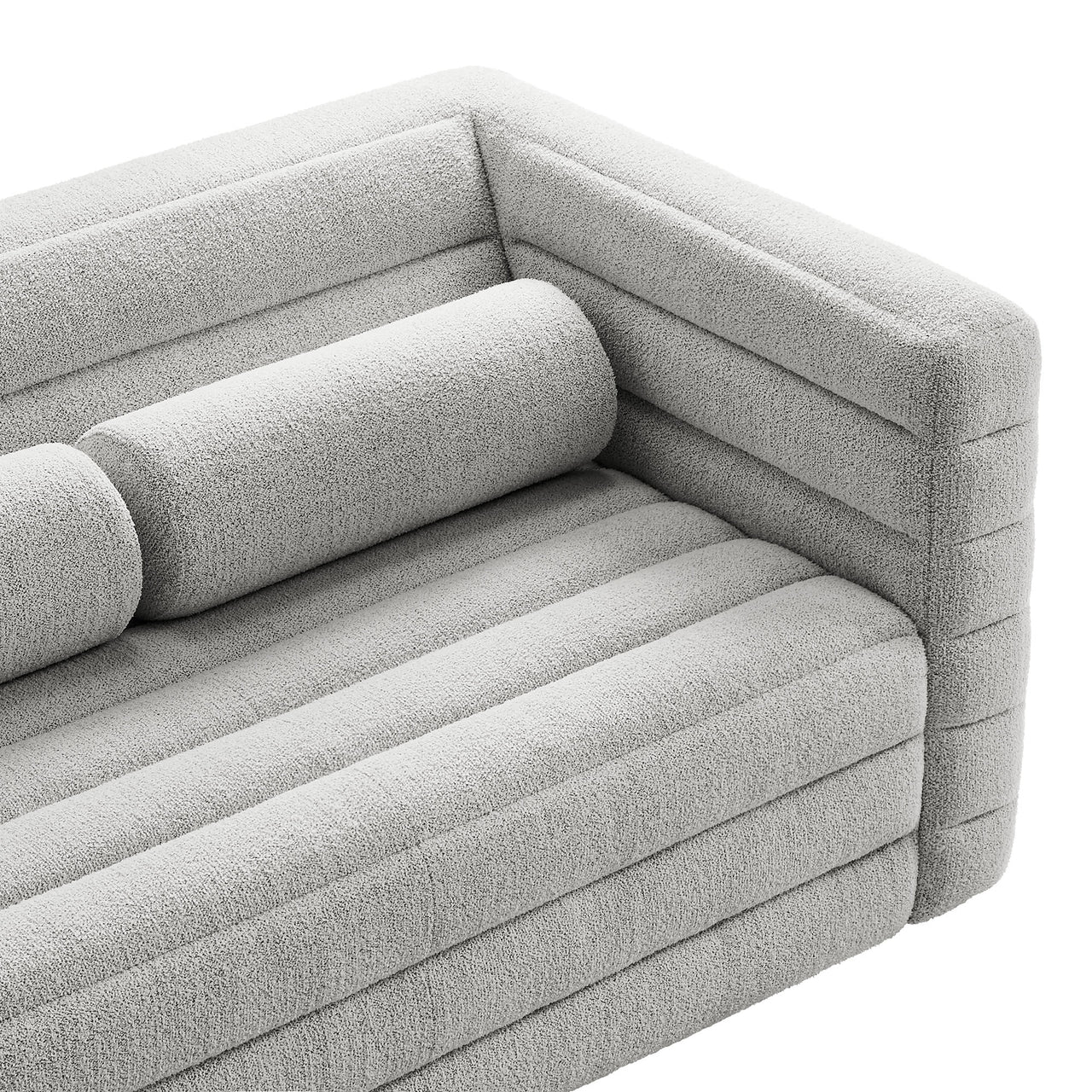 Convey Boucle Loveseat, Light Gray