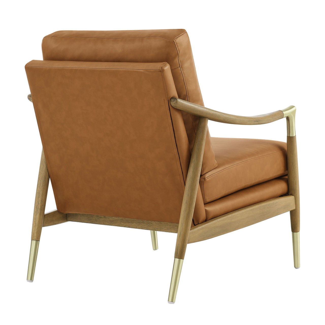Alcrest Faux Accent Armchair, Tan & Walnut