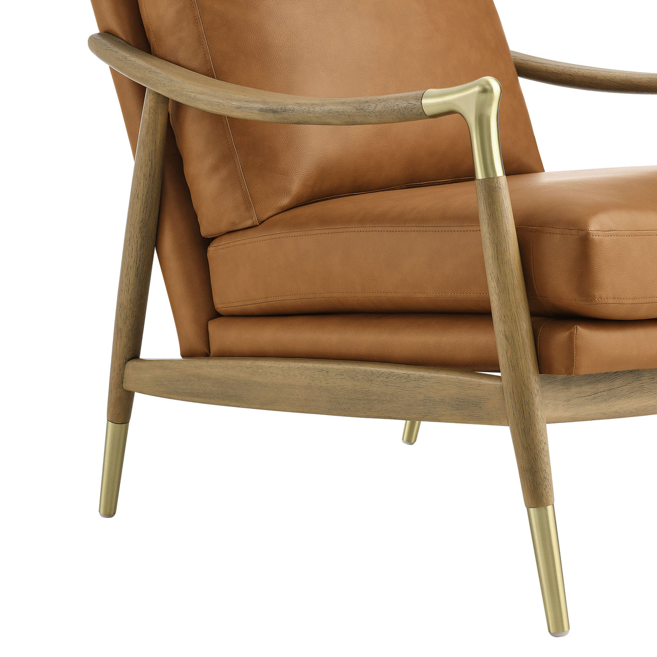 Alcrest Faux Accent Armchair, Tan & Walnut