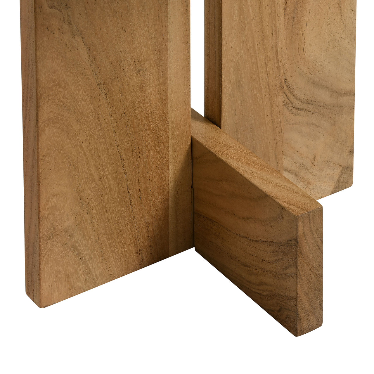 Olyvenne Side Table, Natural Wood & White