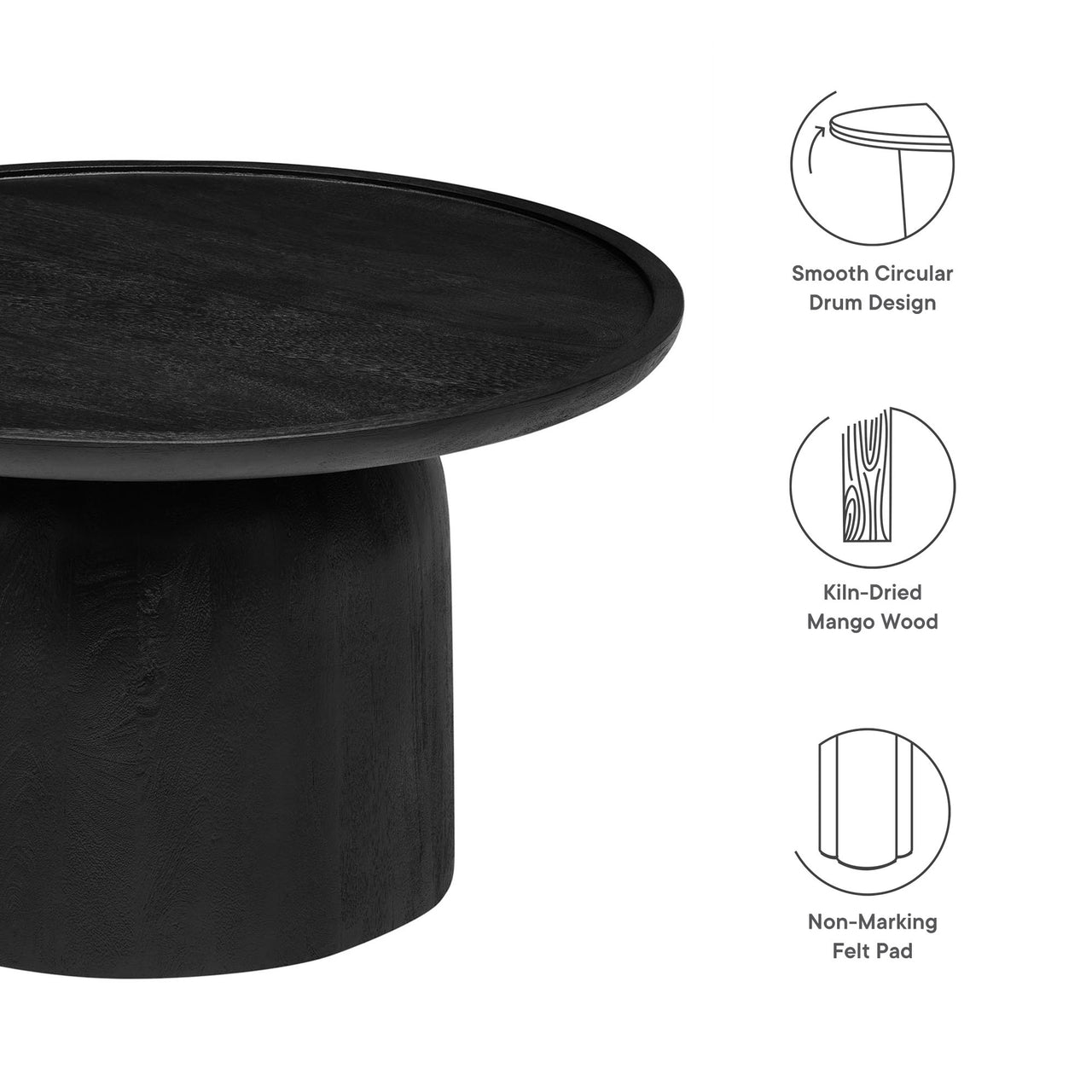 Orwin Coffee Table, Black