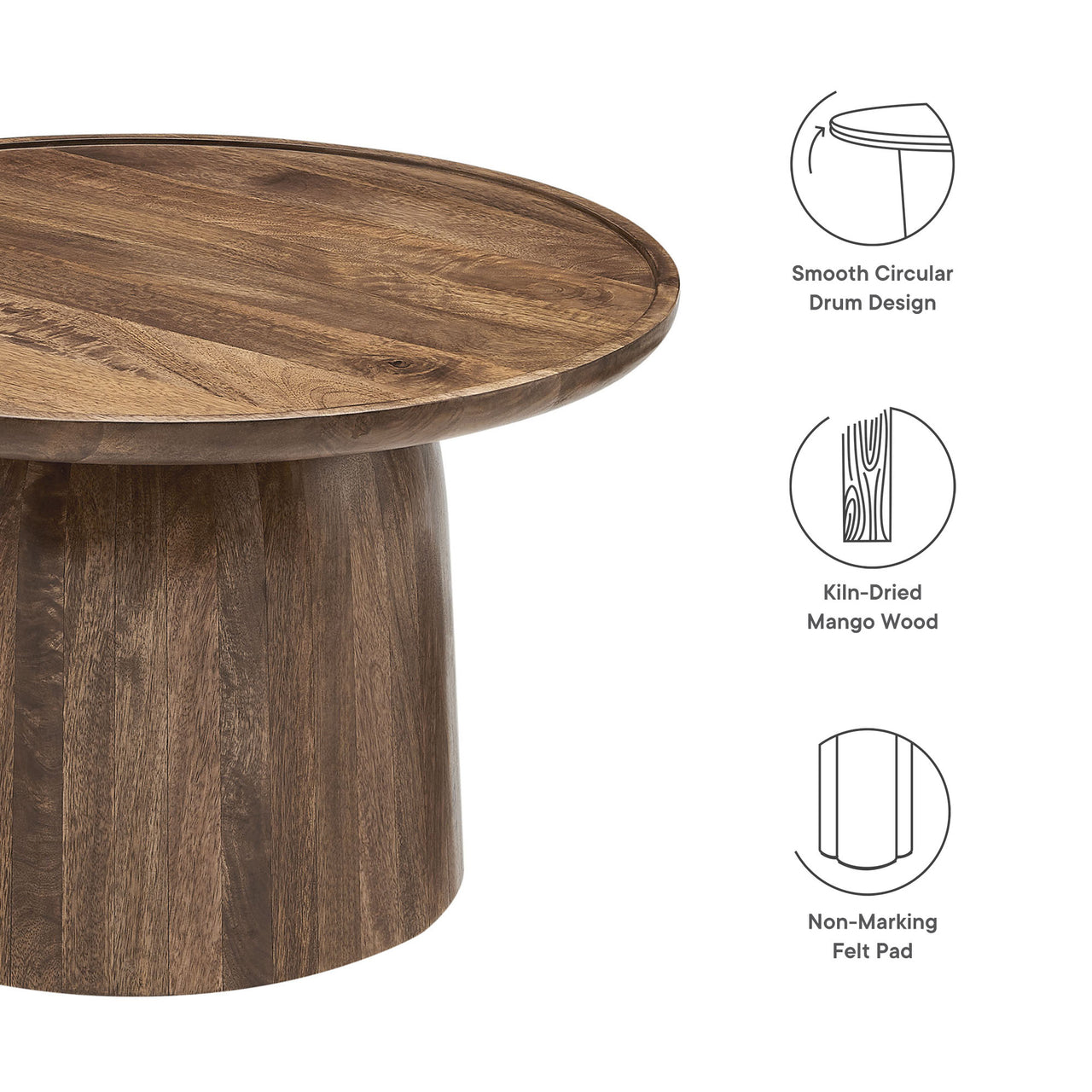 Orwin Coffee Table, Walnut