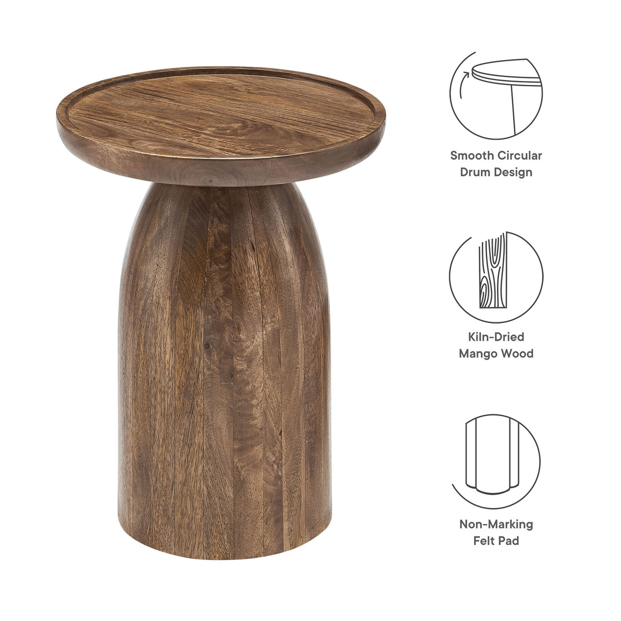 Orwin Side Table, Walnut