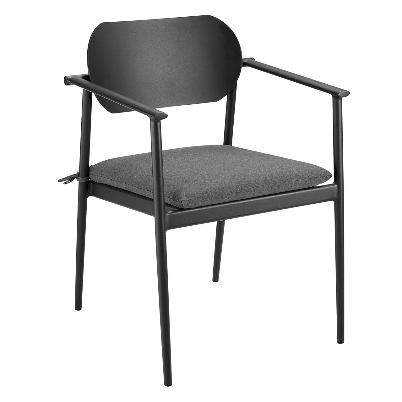 Sylph Stackable Alfresco Dining Chair Set of 2, Charcoal