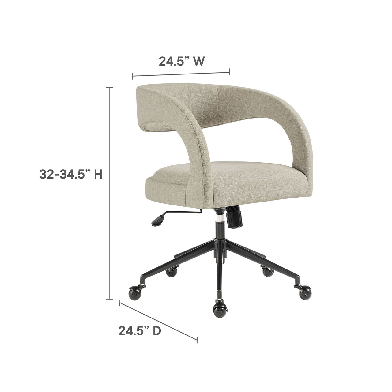 Heron Office Chair, Linen