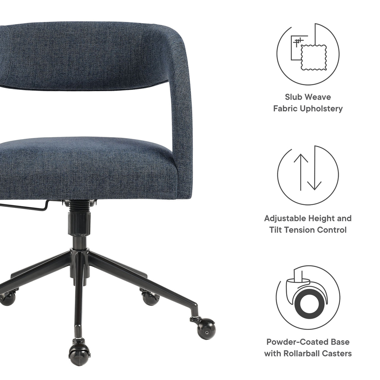 Heron Office Chair, Slate