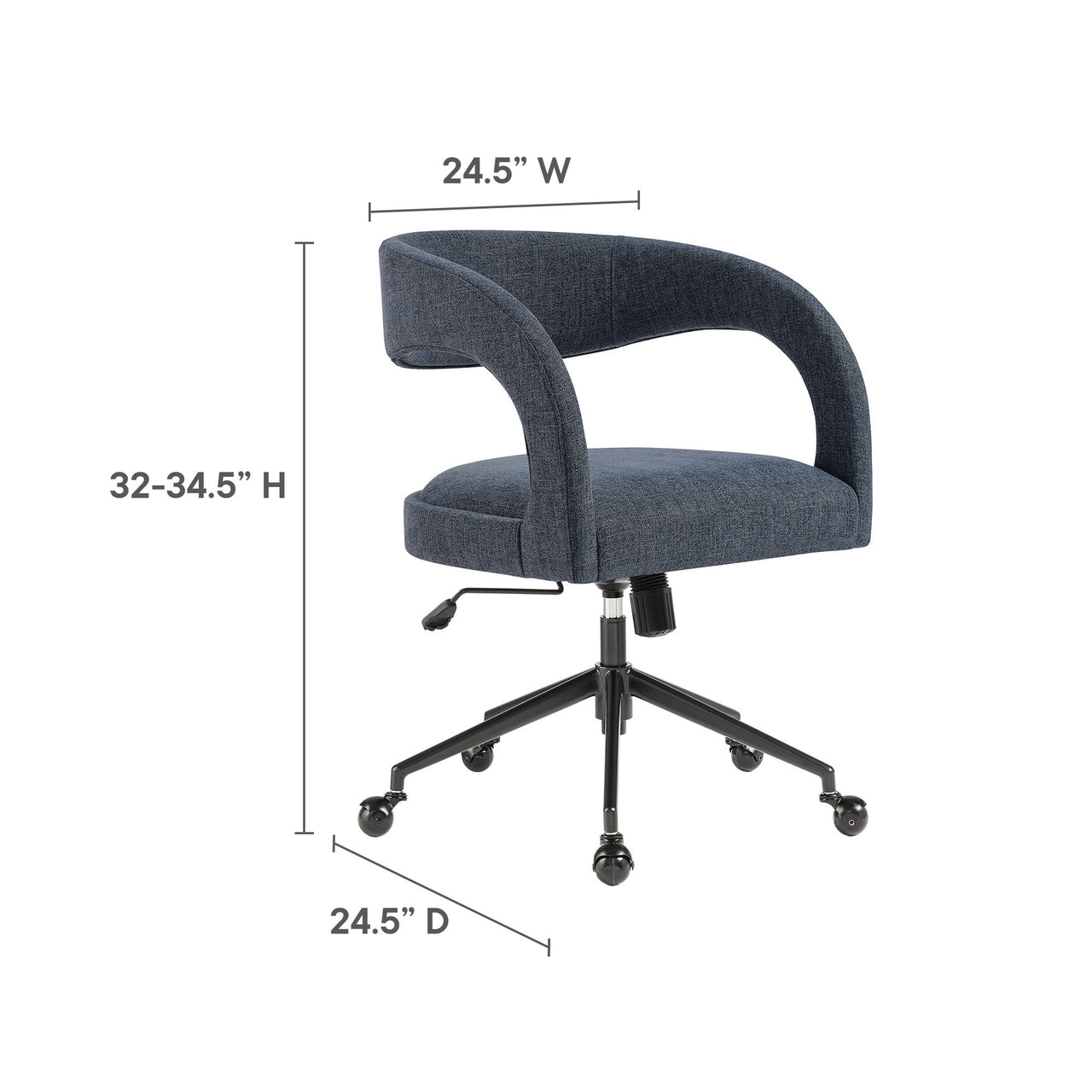 Heron Office Chair, Slate