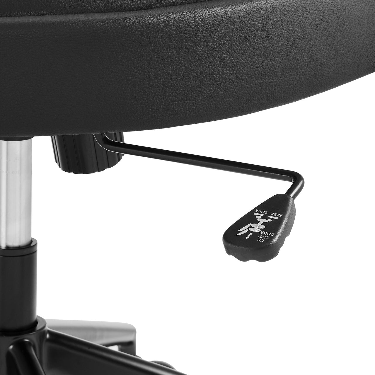Heron Faux Leather Office Chair, Black