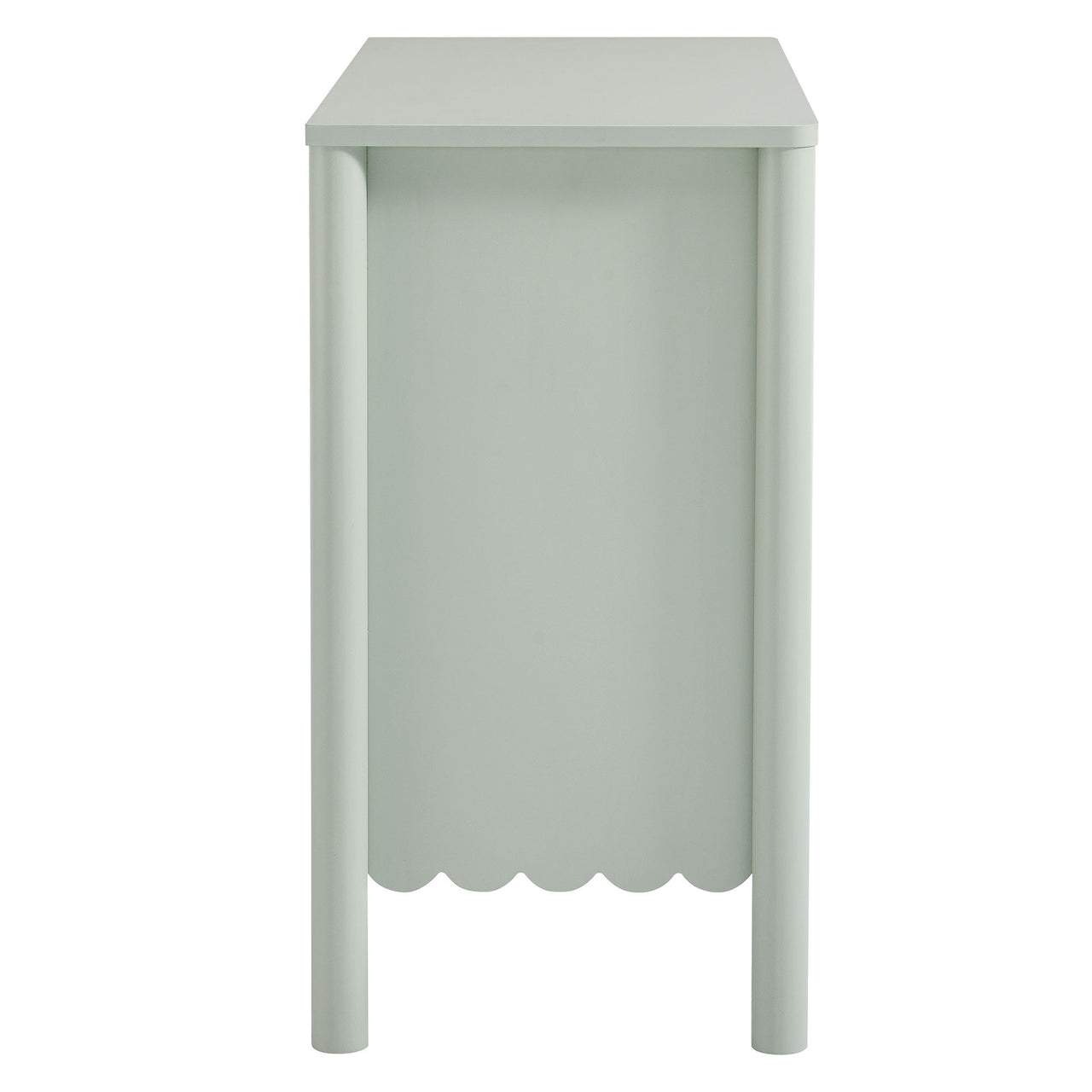 Amelia Petal-Carved Cabinet, Sage