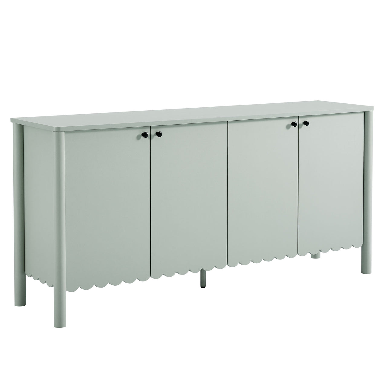 Amelia Petal-Carved Sideboard, Sage