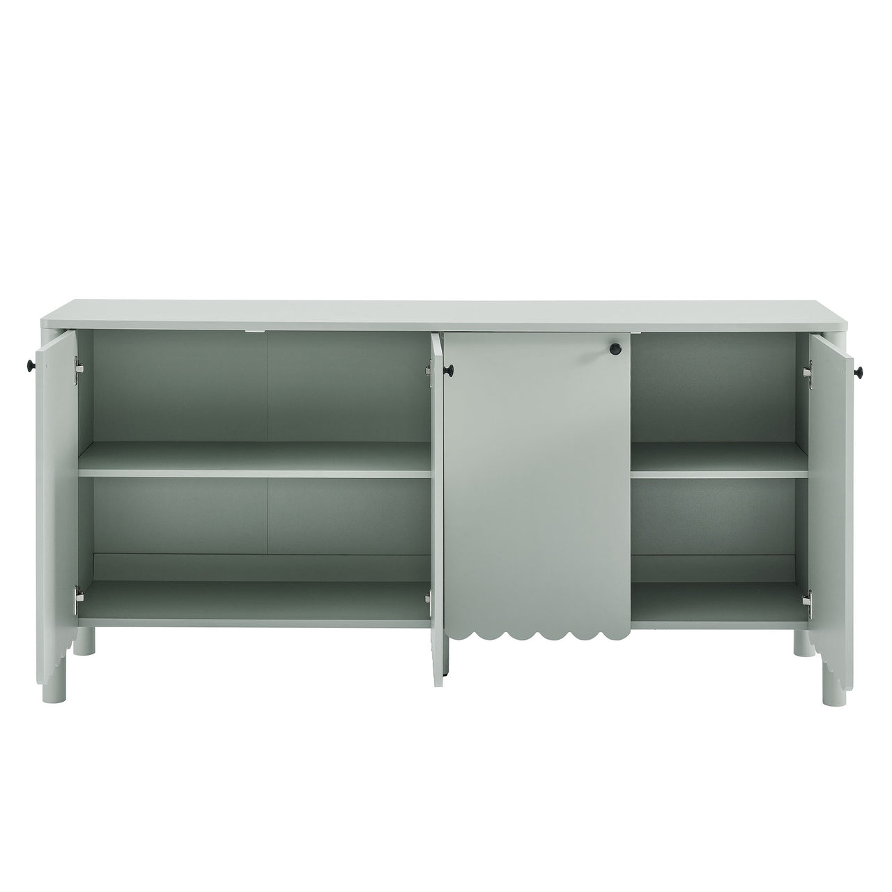 Amelia Petal-Carved Sideboard, Sage
