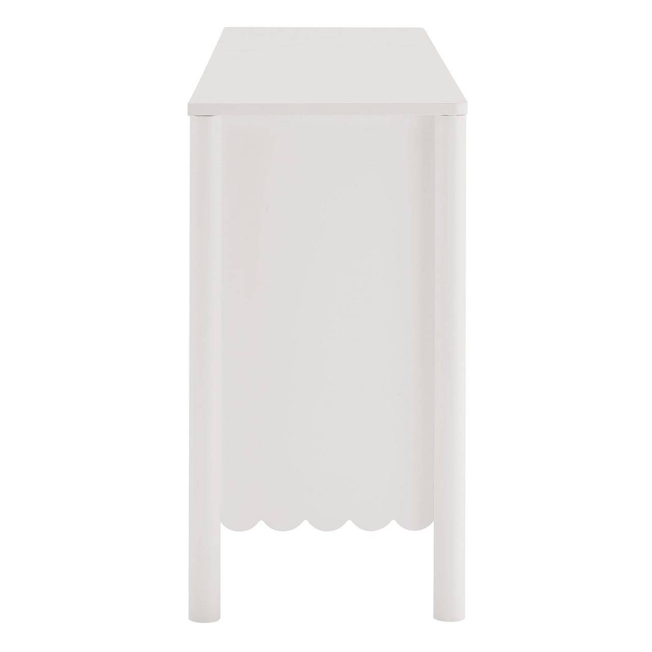 Amelia Petal-Carved Sideboard, White