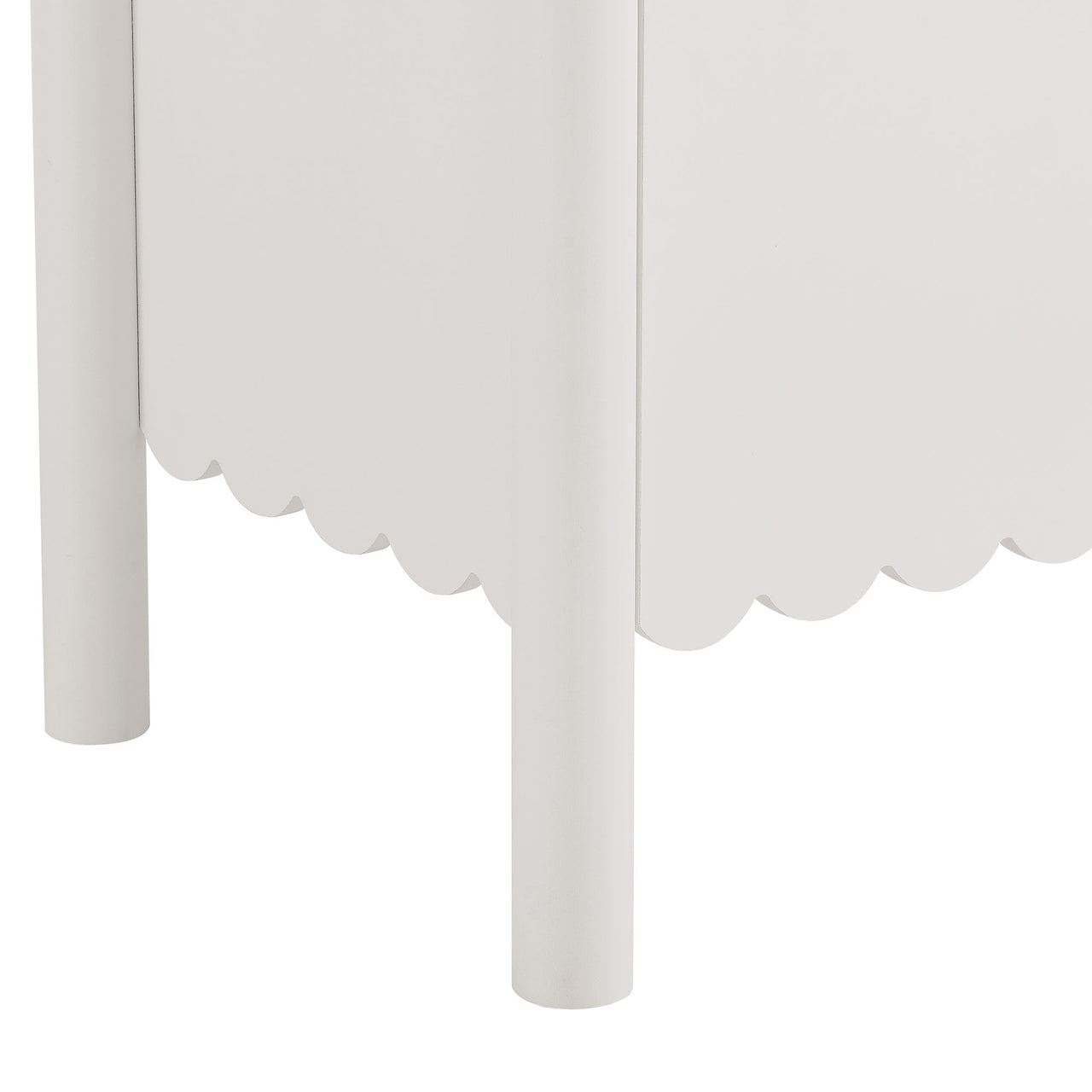 Amelia Petal-Carved Sideboard, White