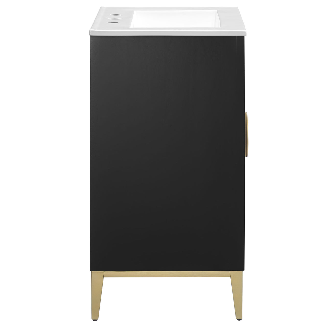 Ripple Vanity Unit, White & Black