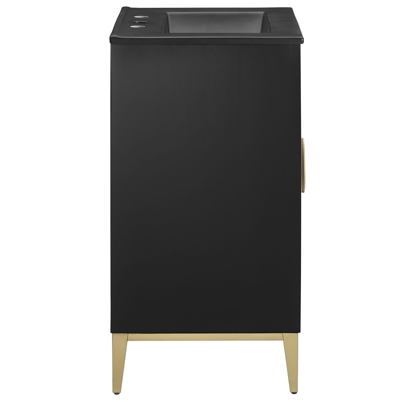 Ripple Vanity Unit, Black