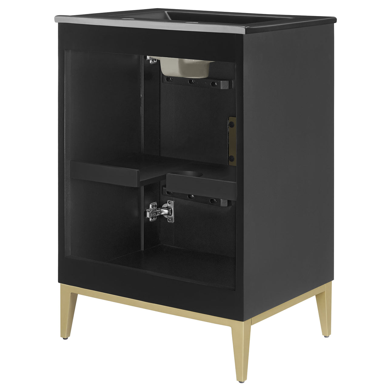 Ripple Vanity Unit, Black