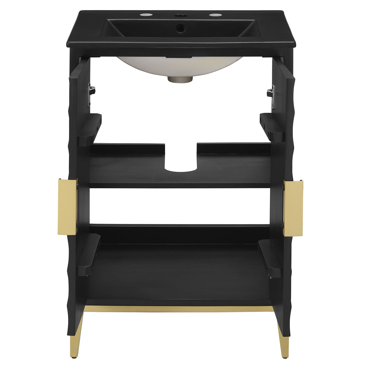 Ripple Vanity Unit, Black
