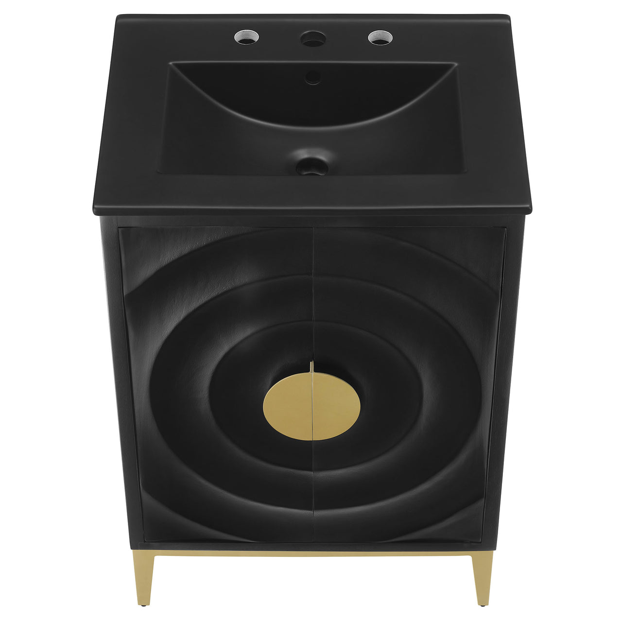 Ripple Vanity Unit, Black