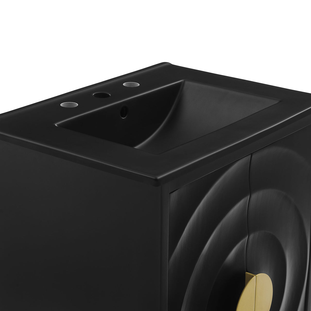 Ripple Vanity Unit, Black