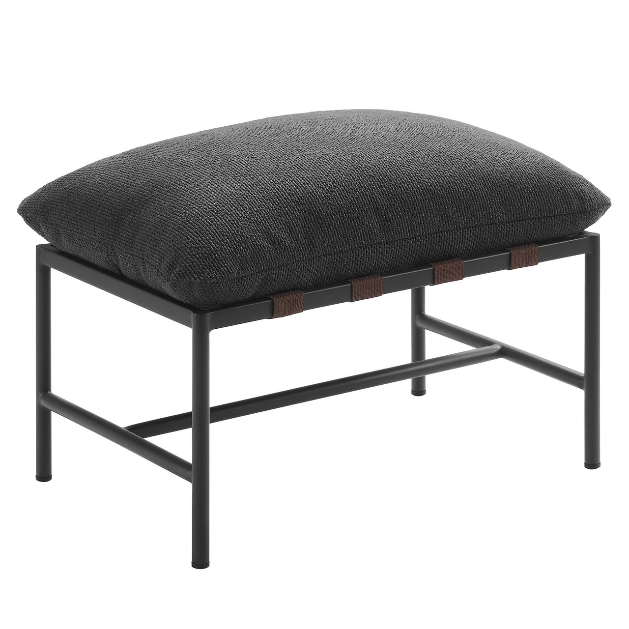 Bo Peep Alfresco Boucle Ottoman, Charcoal