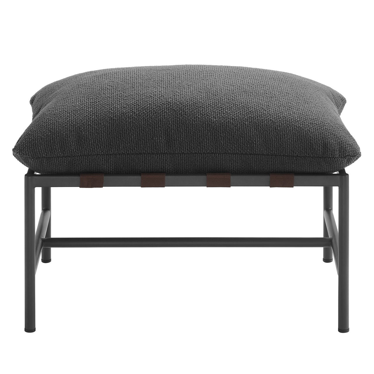 Bo Peep Alfresco Boucle Ottoman, Charcoal