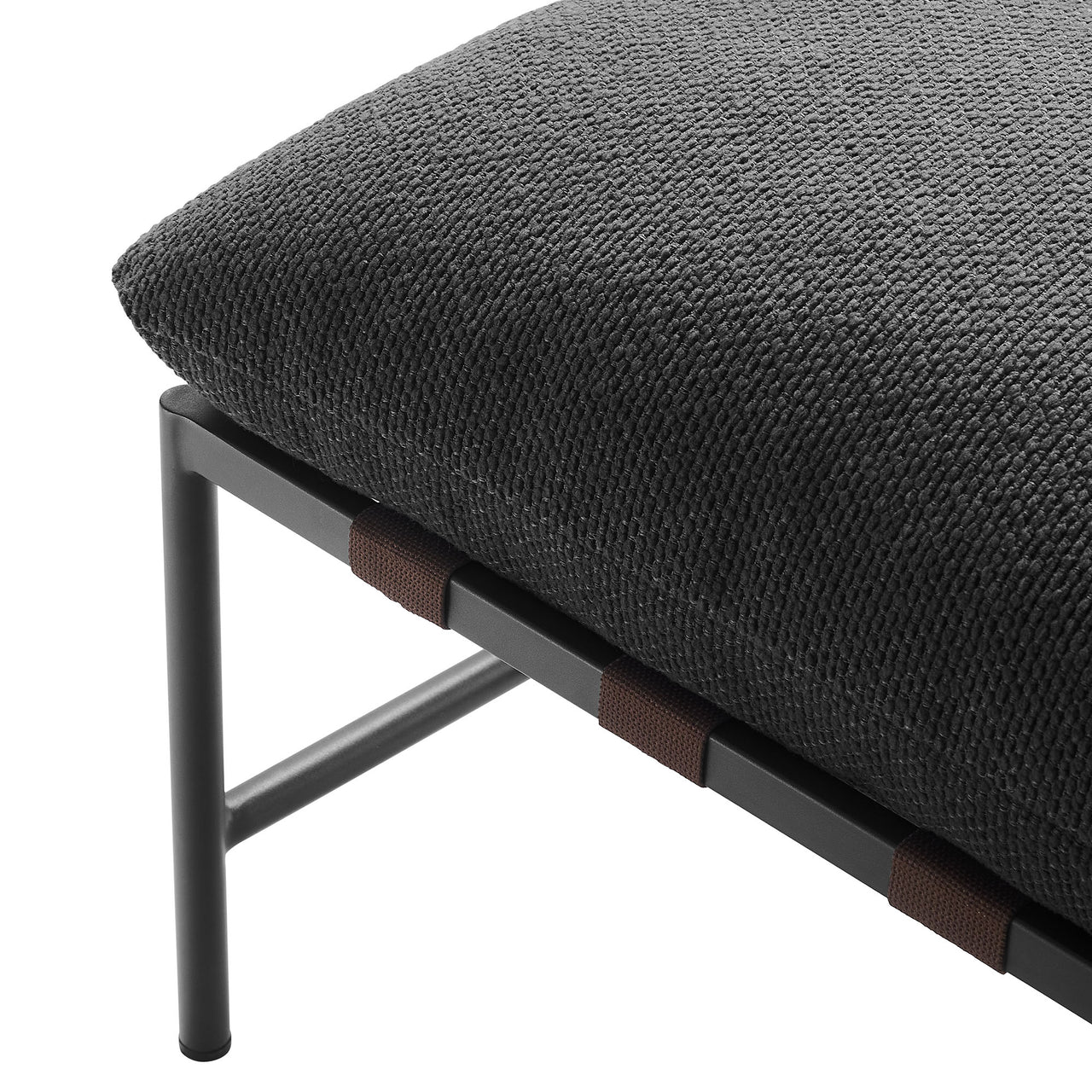 Bo Peep Alfresco Boucle Lounge Chair w/ Ottoman, Charcoal