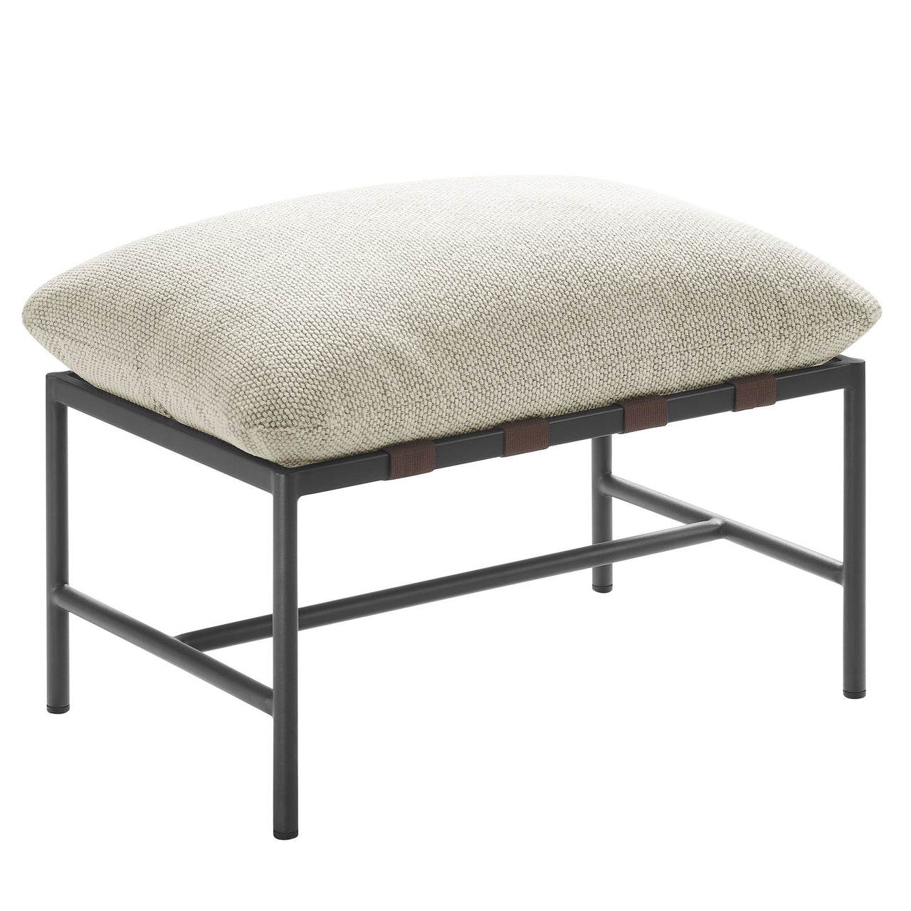 Bo Peep Alfresco Boucle Ottoman, Ivory
