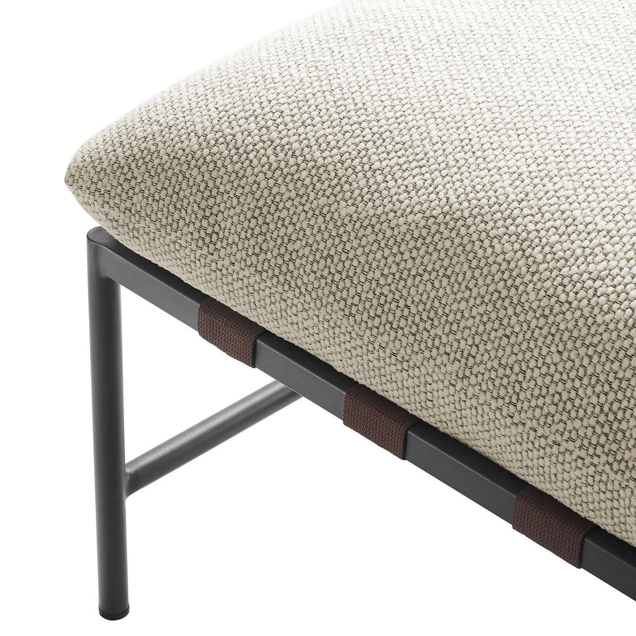 Bo Peep Alfresco Boucle Ottoman, Ivory