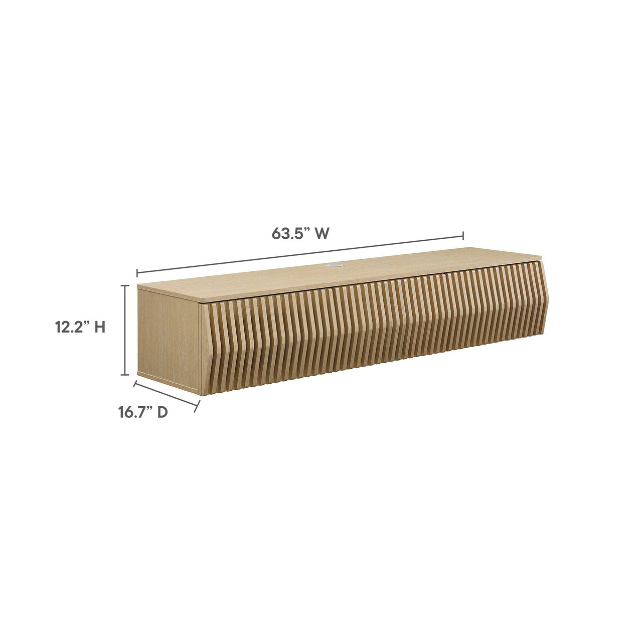 Scalio Floating TV Stand, Cream