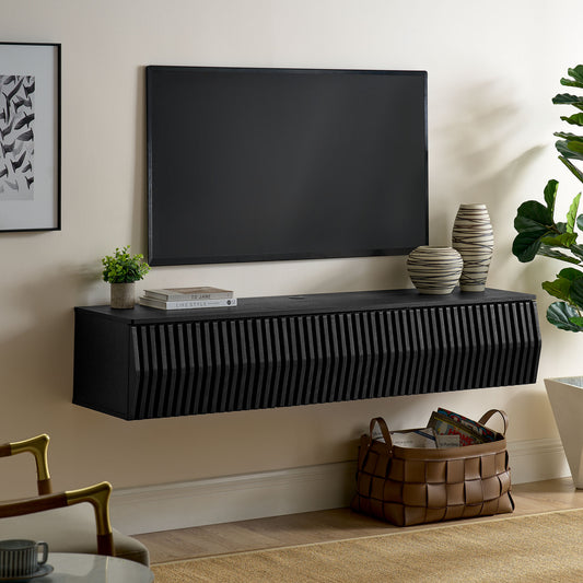 Scalio Floating TV Stand, Black