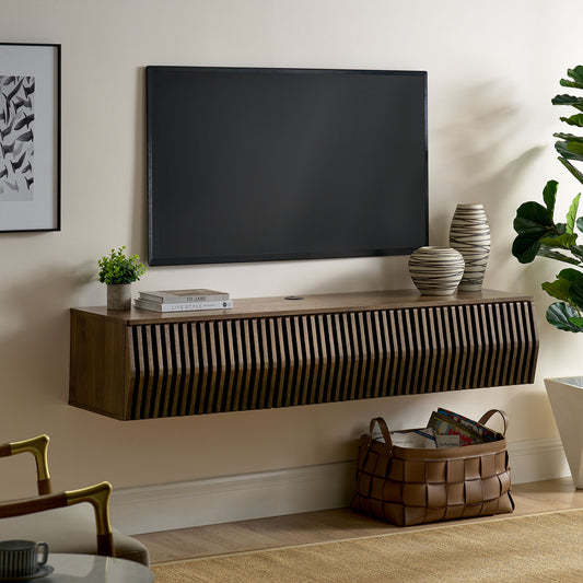 Scalio Floating TV Stand, Walnut